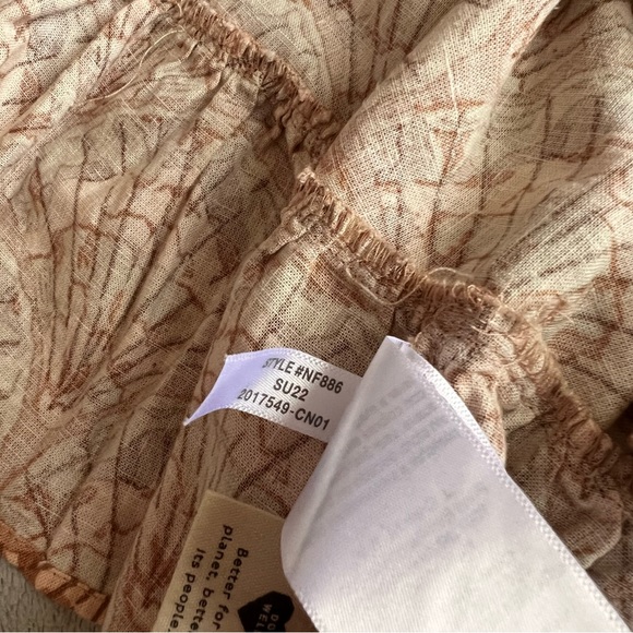 Madewell Linen-Blend Lucie Smocked Tank Mini Dress Painted Seashells Tawny Sand - Picture 11 of 12